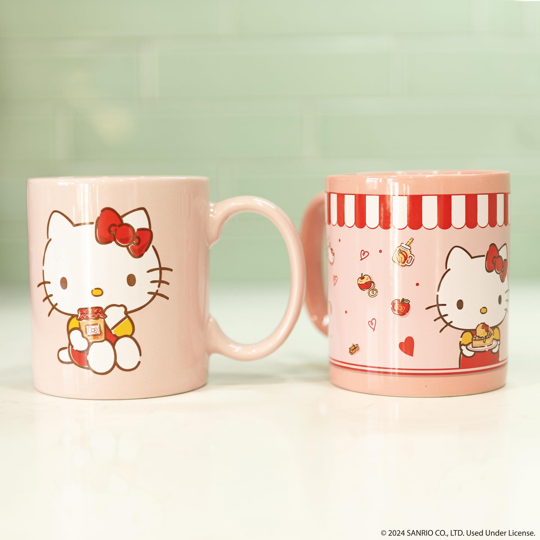 Uncanny Brands Hello Kitty mugs pair for coordinated coffee moments