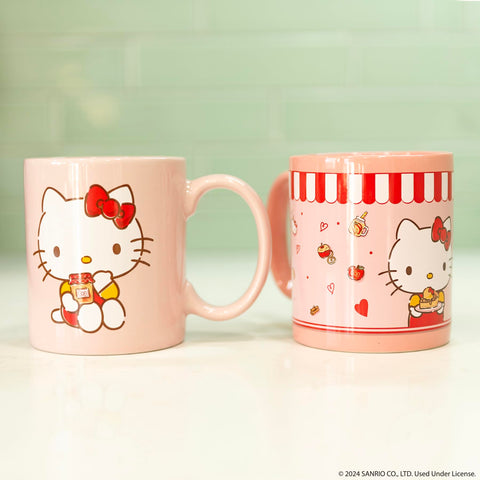 Uncanny Brands Hello Kitty mugs pair for coordinated coffee moments