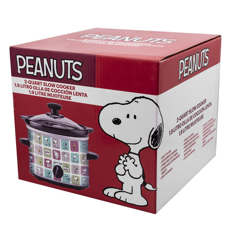 Uncanny Brands Peanuts slow cooker 2 quart compact size for small kitchens