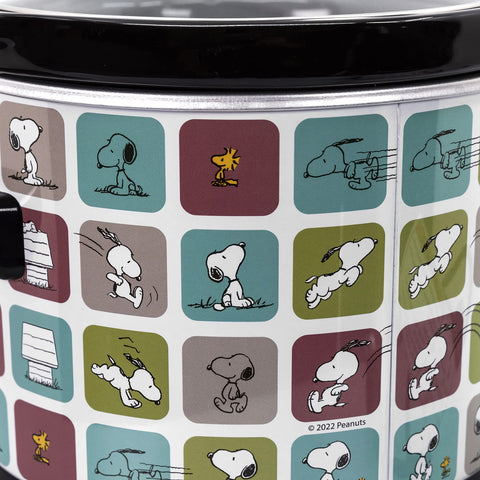 Uncanny Brands Peanuts slow cooker gift-ready packaging for Peanuts fans