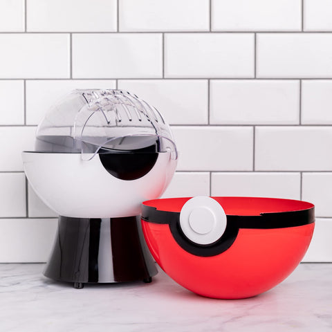 Uncanny Brands Poké Ball Popcorn Maker removable chute for easy cleaning