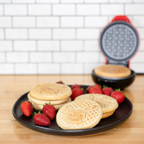Uncanny Brands Pokémon Pikachu mini waffle maker vibrant kitchen décor piece