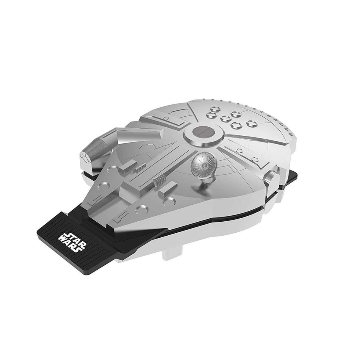 Uncanny Brands Millennium Falcon waffle maker, exterior detail perfect for display and collectors.