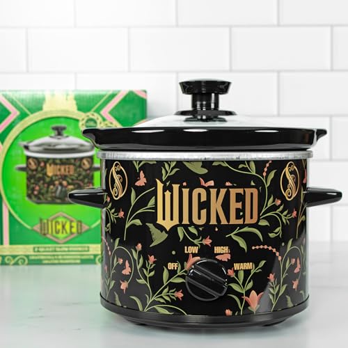 Uncanny Brands Wicked 2Qt slow cooker countertop display with bold bewitching style.