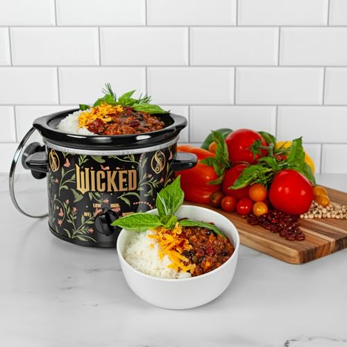 Uncanny Brands Wicked 2Qt slow cooker removable-stoneware-insert for simple serving.