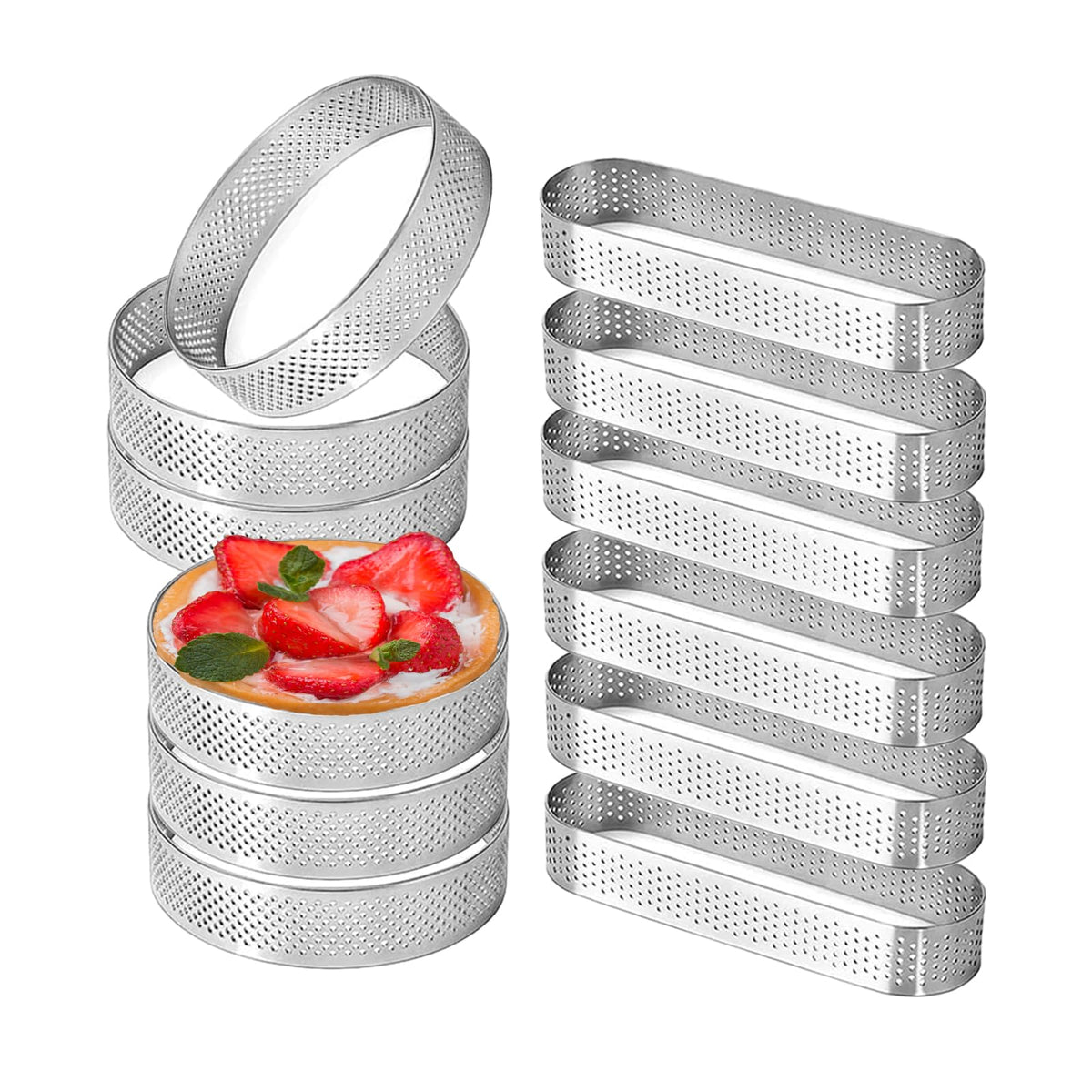 Uncle Jack circle tart ring, 3.15 inch, precise mini tarts with clean edges.