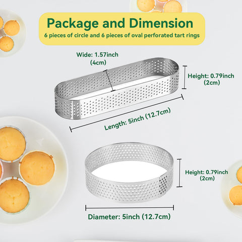 Uncle Jack tart rings set for tarts, cakes, mousse and more in home kitchens.