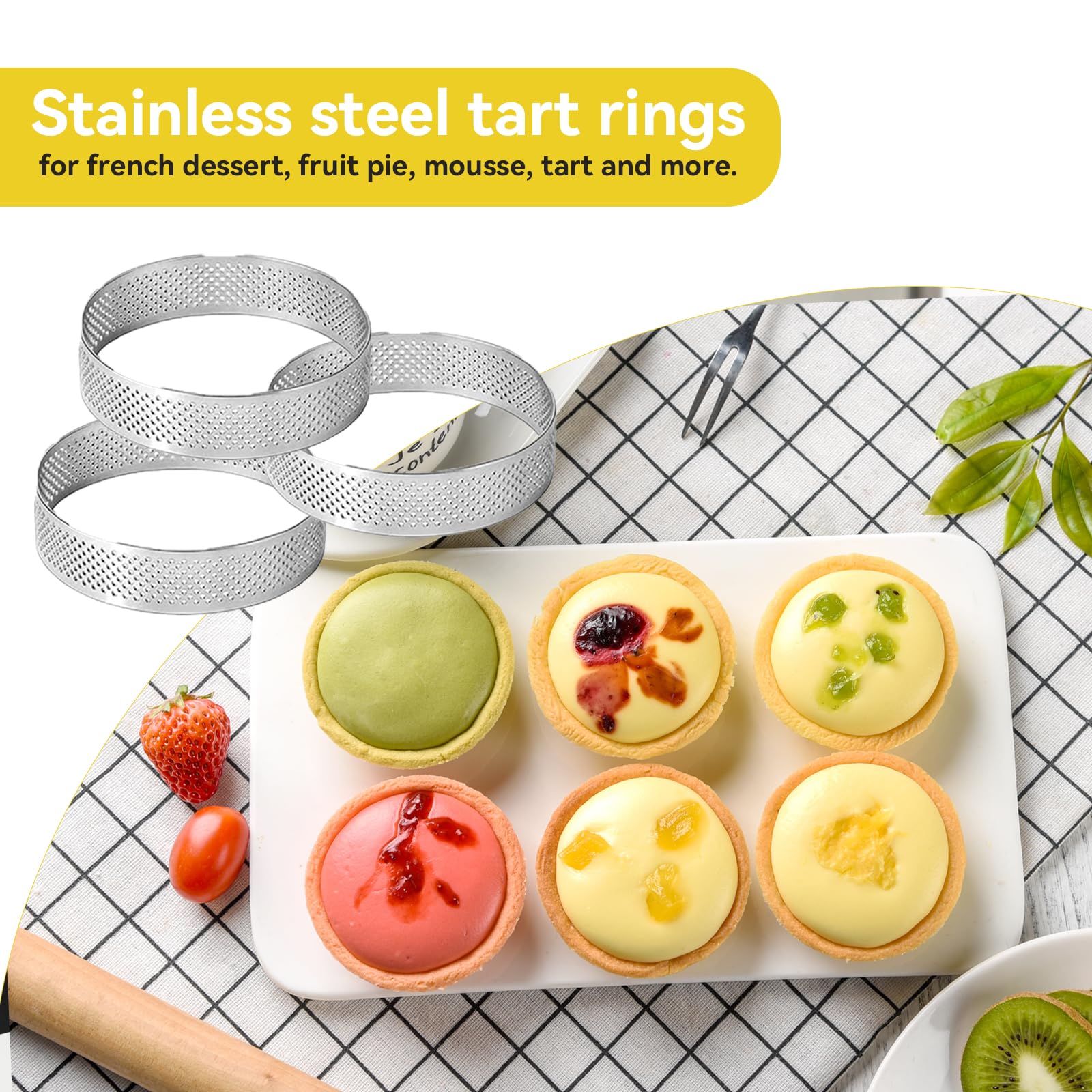Uncle Jack oval tart ring, 5 inch, ideal for elegant oval pastries.