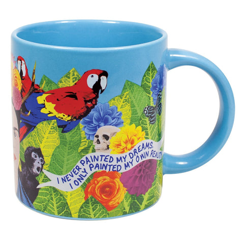 The Unemployed Philosophers Guild Frida Kahlo Dreams Mug in a colorful gift box