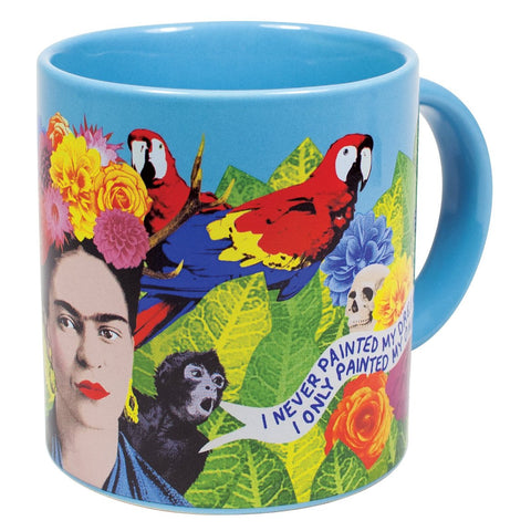 The Unemployed Philosophers Guild Frida Kahlo Dreams Mug microwave-safe for quick reheating