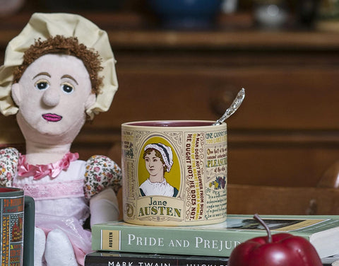 Dishwasher safe Jane Austen mug ideal for busy mornings and cleanup.