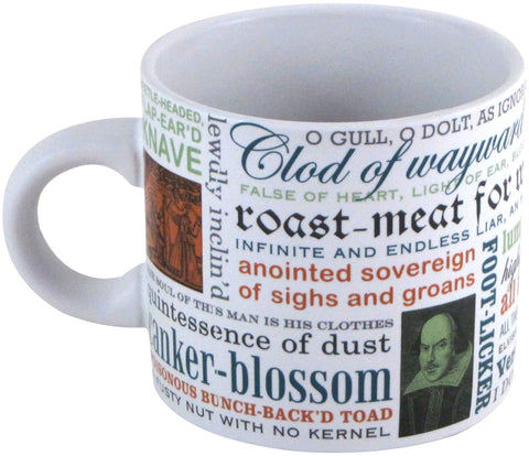 The mug features varied fonts and colors for eye catching Bard inspired humor