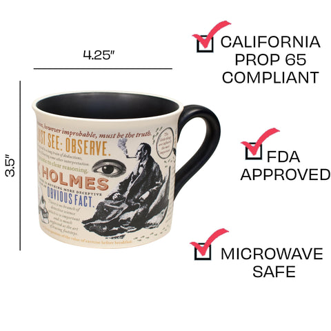 Sidney Paget portrait on mug, a classic Holmes look for fans.