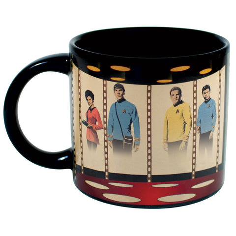 Kirk and crew appear on this 14oz ceramic mug while coffee warms.