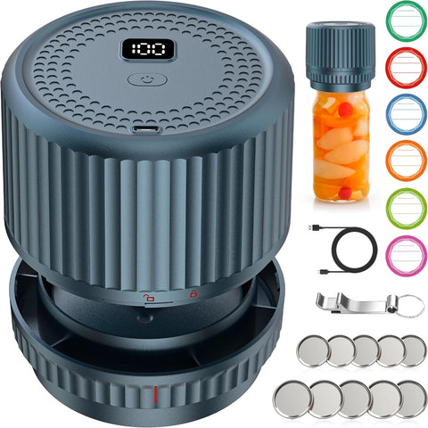 UNERVER M12 jar sealer center press for effortless vacuum sealing
