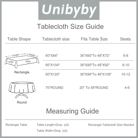 Unibyby winter tablecloth 60x84 rectangle fits standard tables