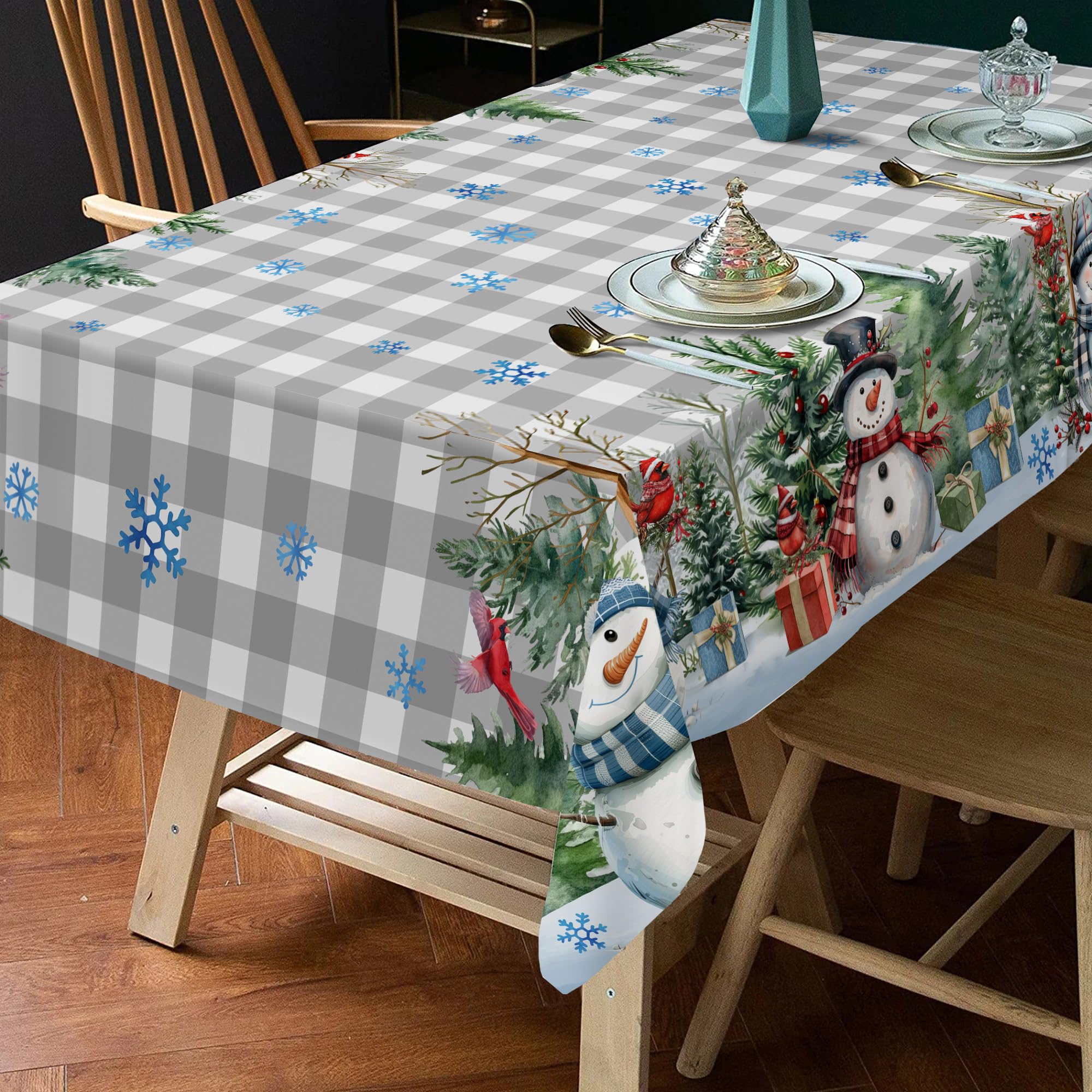 Unibyby winter tablecloth suitable for indoor and outdoor seasonal celebrations