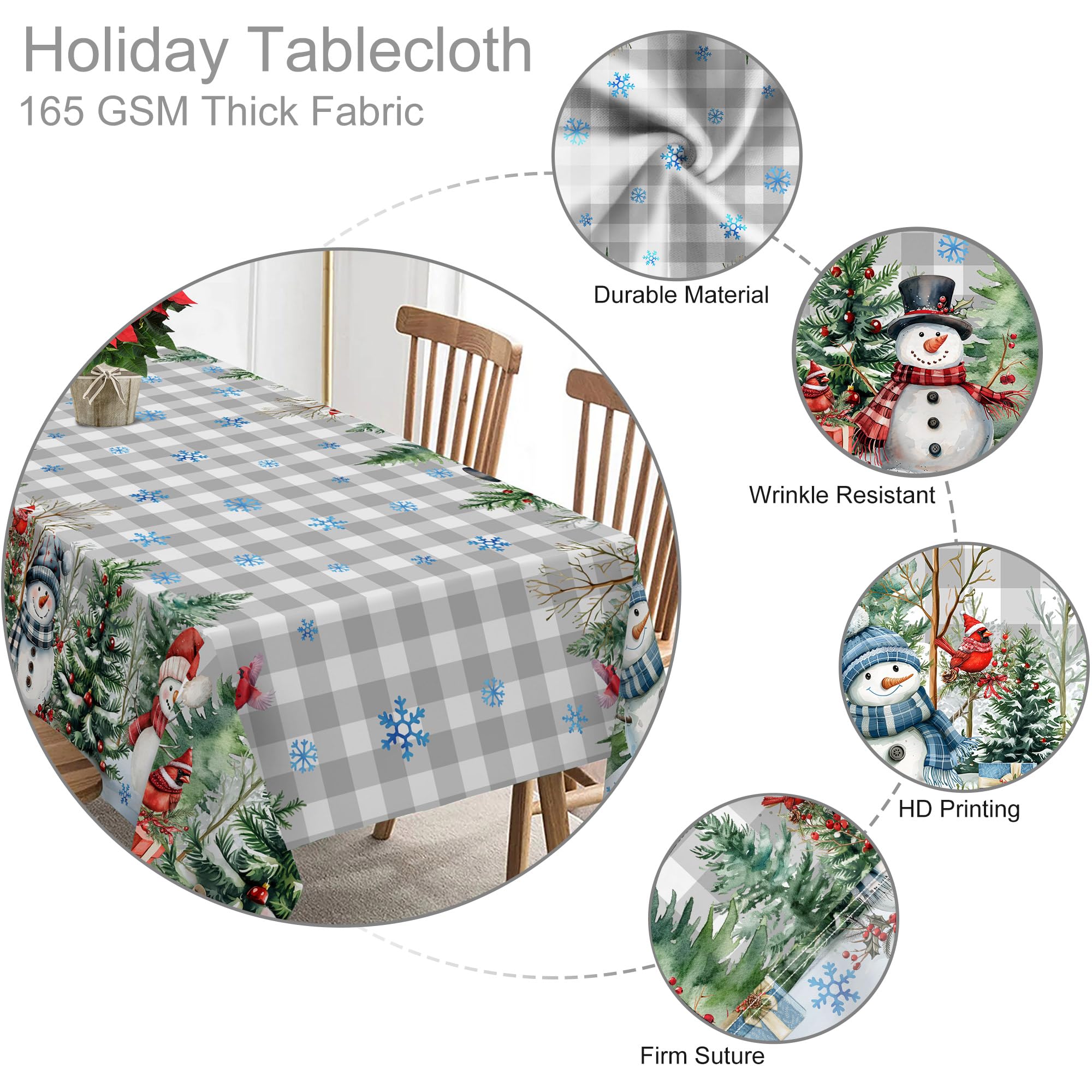 Unibyby winter tablecloth pine trees print adds cozy rustic charm