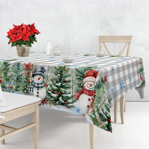 Unibyby winter tablecloth polyester fabric is durable and easy to clean