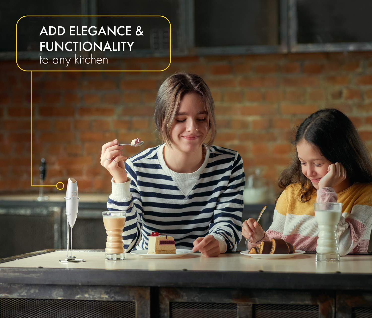 Unicoff handheld frother creates rich foam in seconds.
