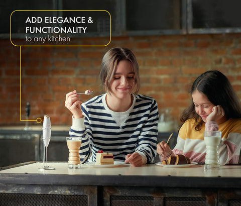 Unicoff handheld frother creates rich foam in seconds.