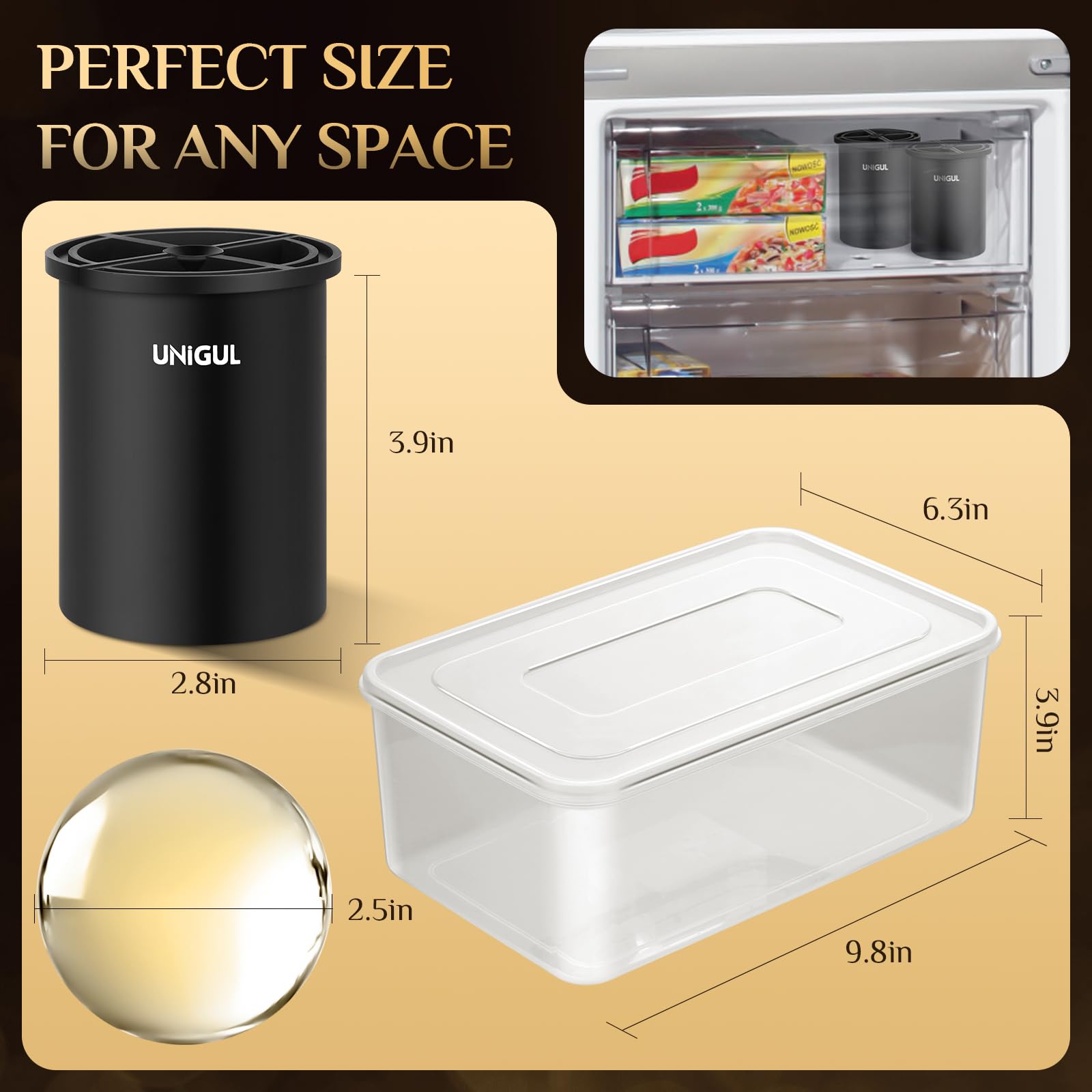 Unigul kitchen bar ice molds versatile for beverages