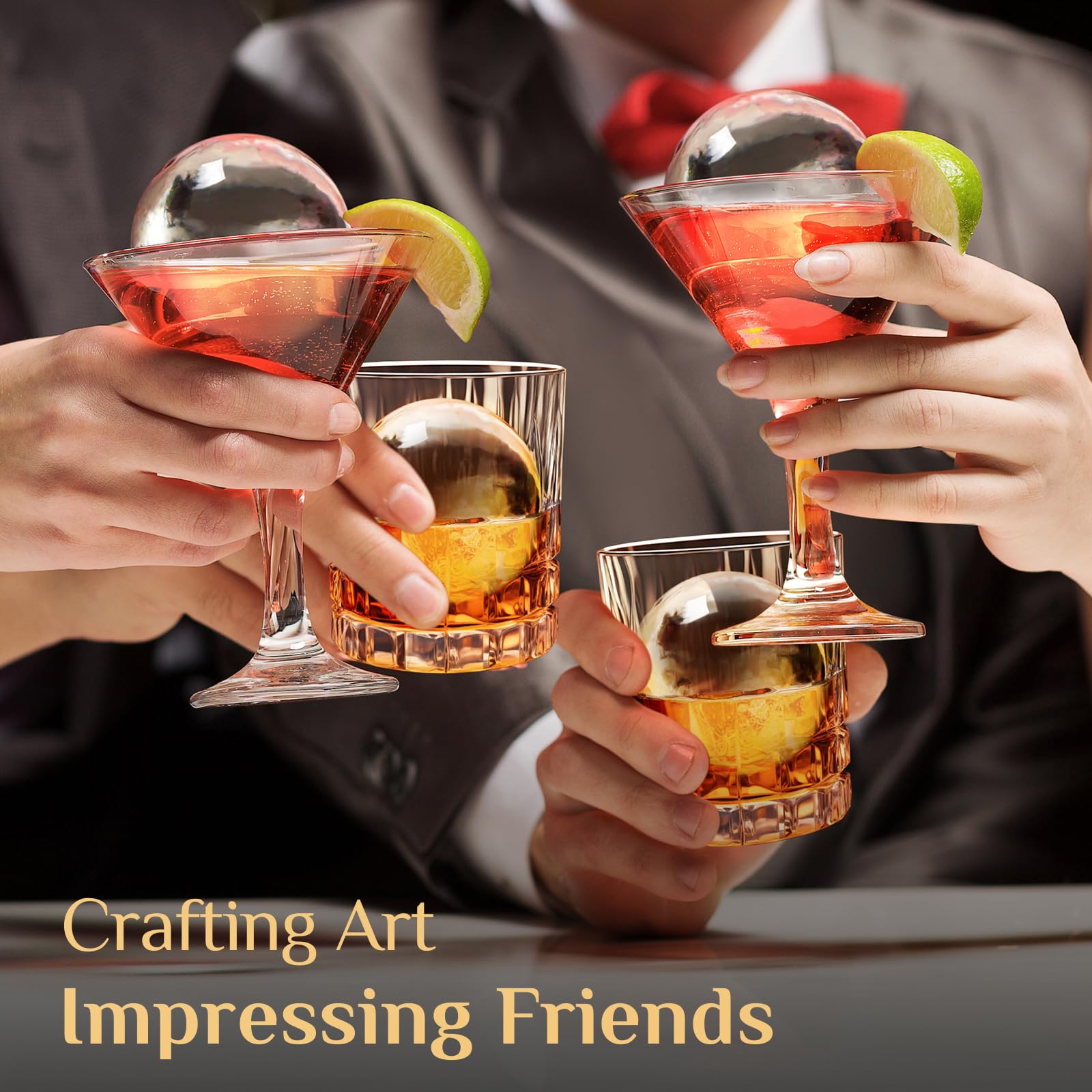 Unigul whiskey and cocktail ice balls enhance drink presentation