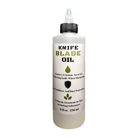 UniKitchen Premium Knife Oil bottle pour for easy application and blade protection.