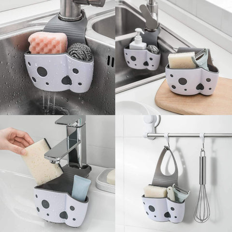 UNIKON sink caddy adjustable strap on faucet saves space