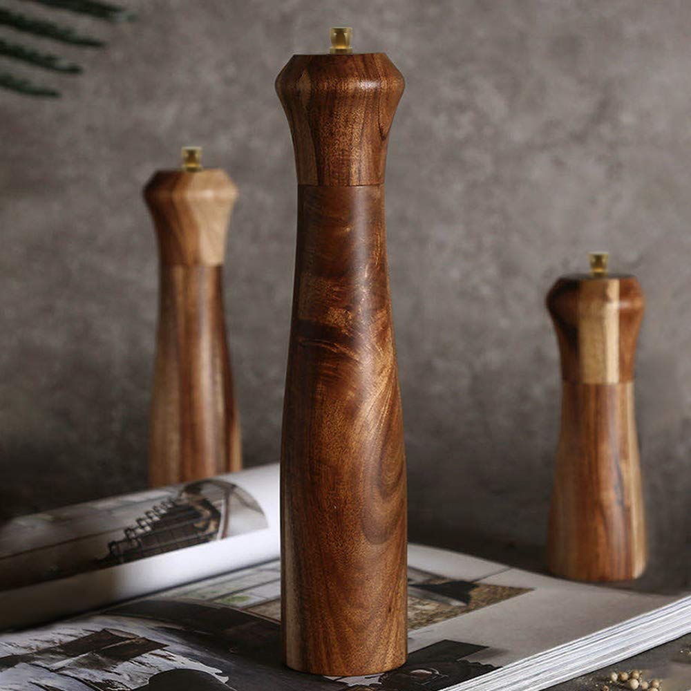 UNIOVC refillable salt pepper grinder with easy top-fill
