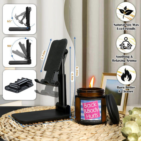 Unipinkart foldable phone holder keeps hands free during videos.