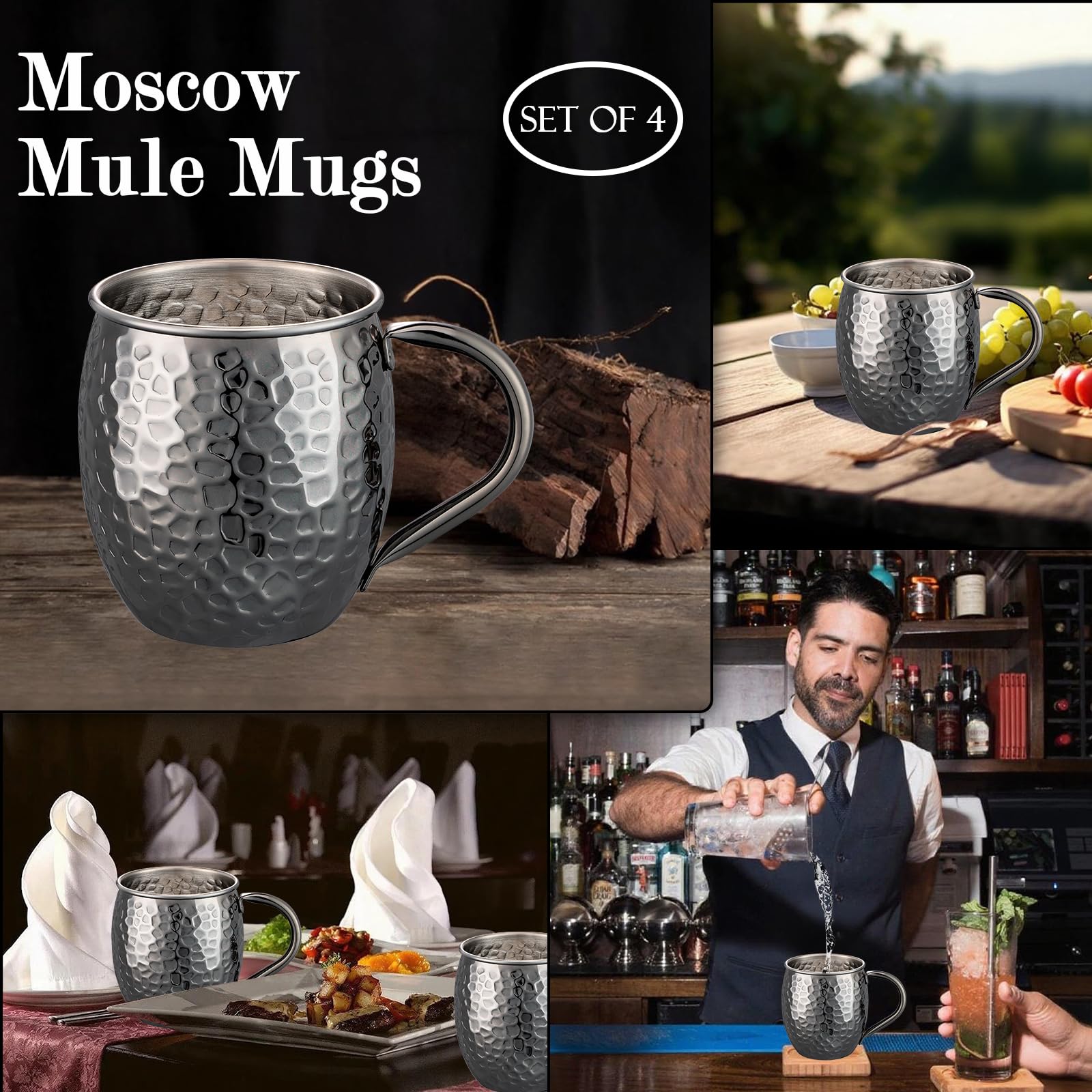 UNISWEET Moscow Mule Mugs on a party table, elevating table decor and beverage presentation