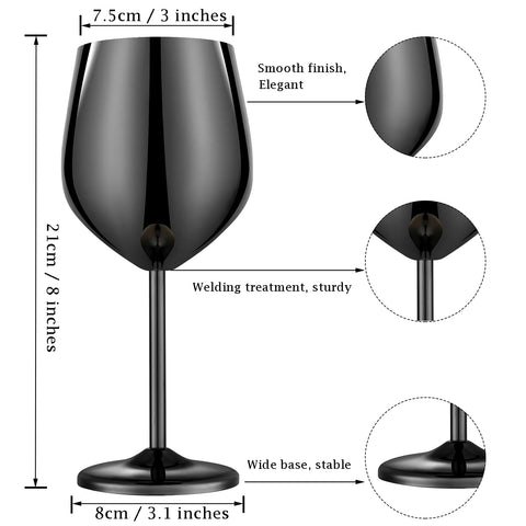 UNISWEET 18 oz glasses with weighted flat base for stability on outdoor surfaces
