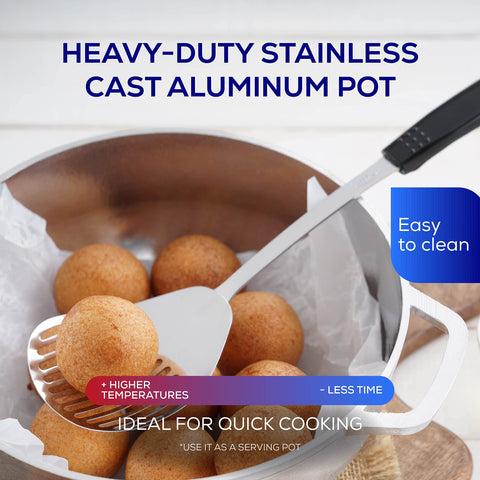 Universal Caldero made-in-colombia and 10-year warranty reflects durable everyday use.