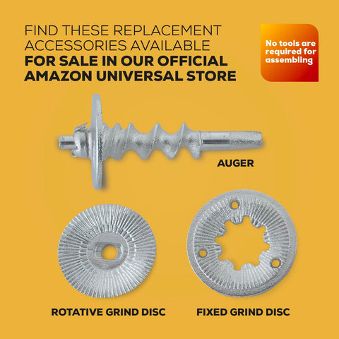 Universal Corona cover shields dust for cleaner grinding sessions.