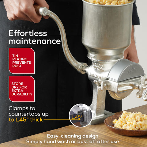 Universal Corona rubber pad reduces vibration during milling.