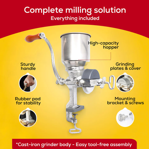 Universal Corona tin-plated parts resist rust and preserve flavor.