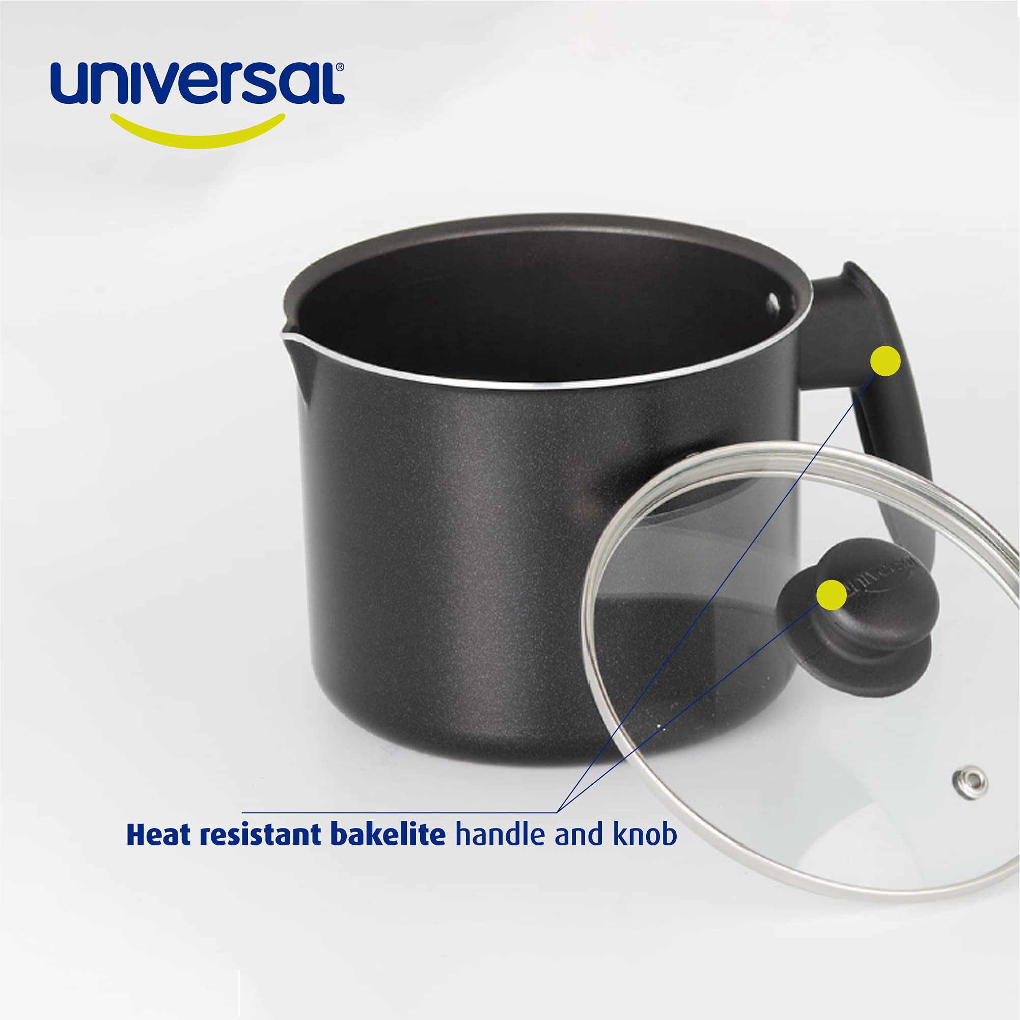Non-slip bottom provides stable placement on the stovetop.