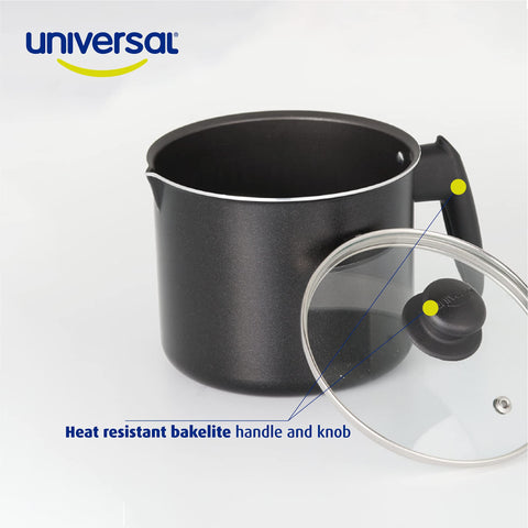 Non-slip bottom provides stable placement on the stovetop.