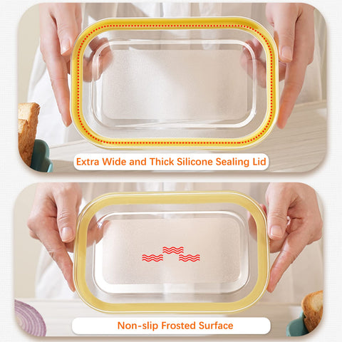 UNIVIVO butter dish made of PC plastic, easy to wipe clean and maintain.