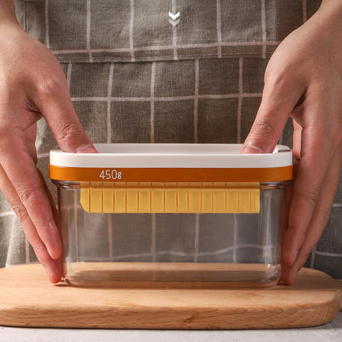 UNIVIVO butter dish shows tight-seal lid for freshness.