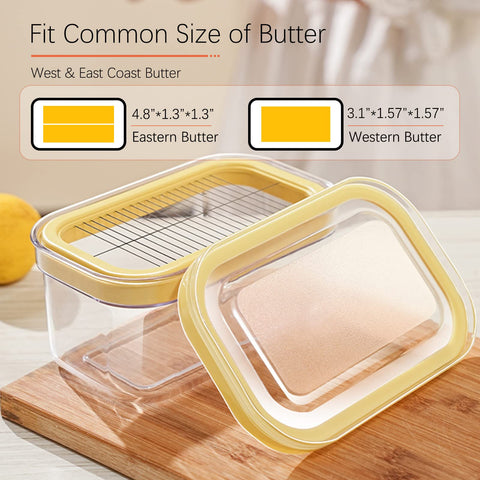 UNIVIVO butter dish shows the butter through a transparent design for quick view.