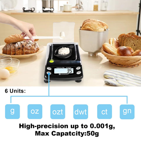 UNIWEIGH scale calibration weights 50 g help quick, accurate re calibration