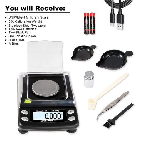 UNIWEIGH reloading scale shown as portable micro weighing companion