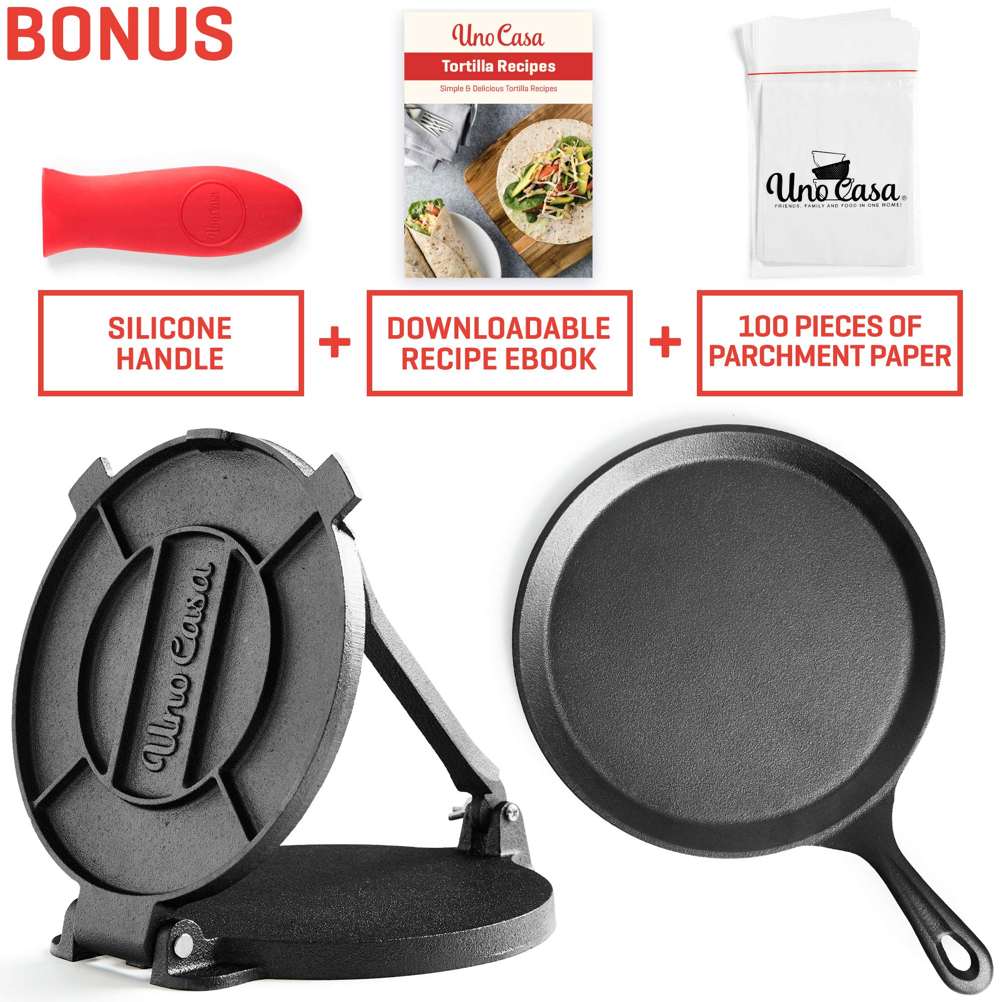 Uno Casa comal pan on stovetop delivers even cooking for tortillas