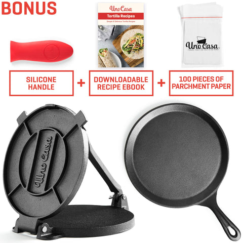 Uno Casa comal pan on stovetop delivers even cooking for tortillas