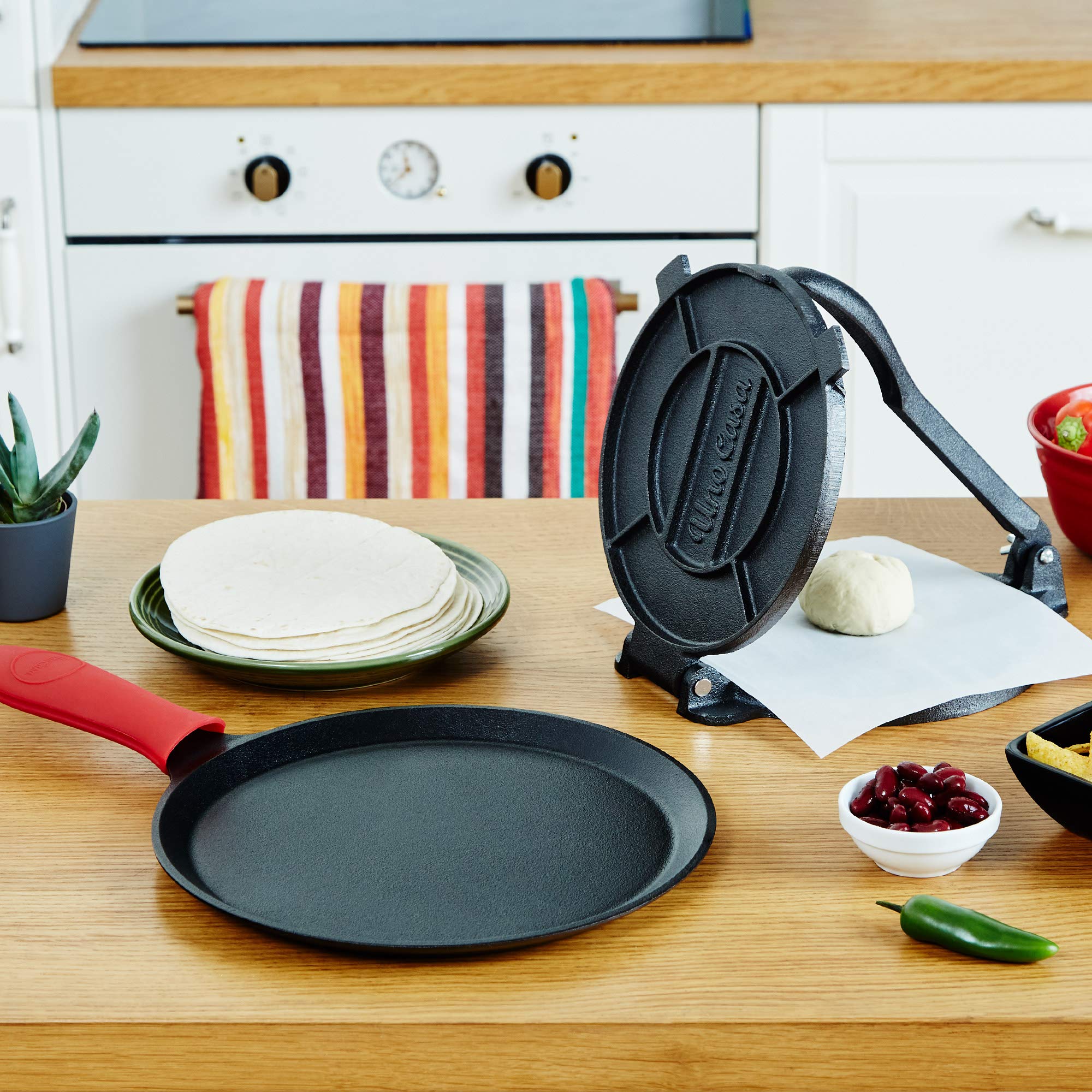 Durable cast iron set built to last through many family dinners