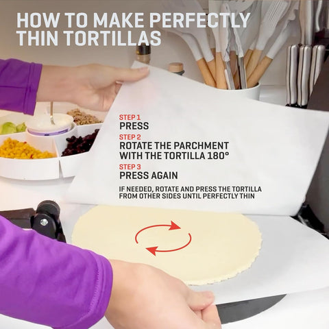 Uno Casa multifunction flatbread press used for various recipes