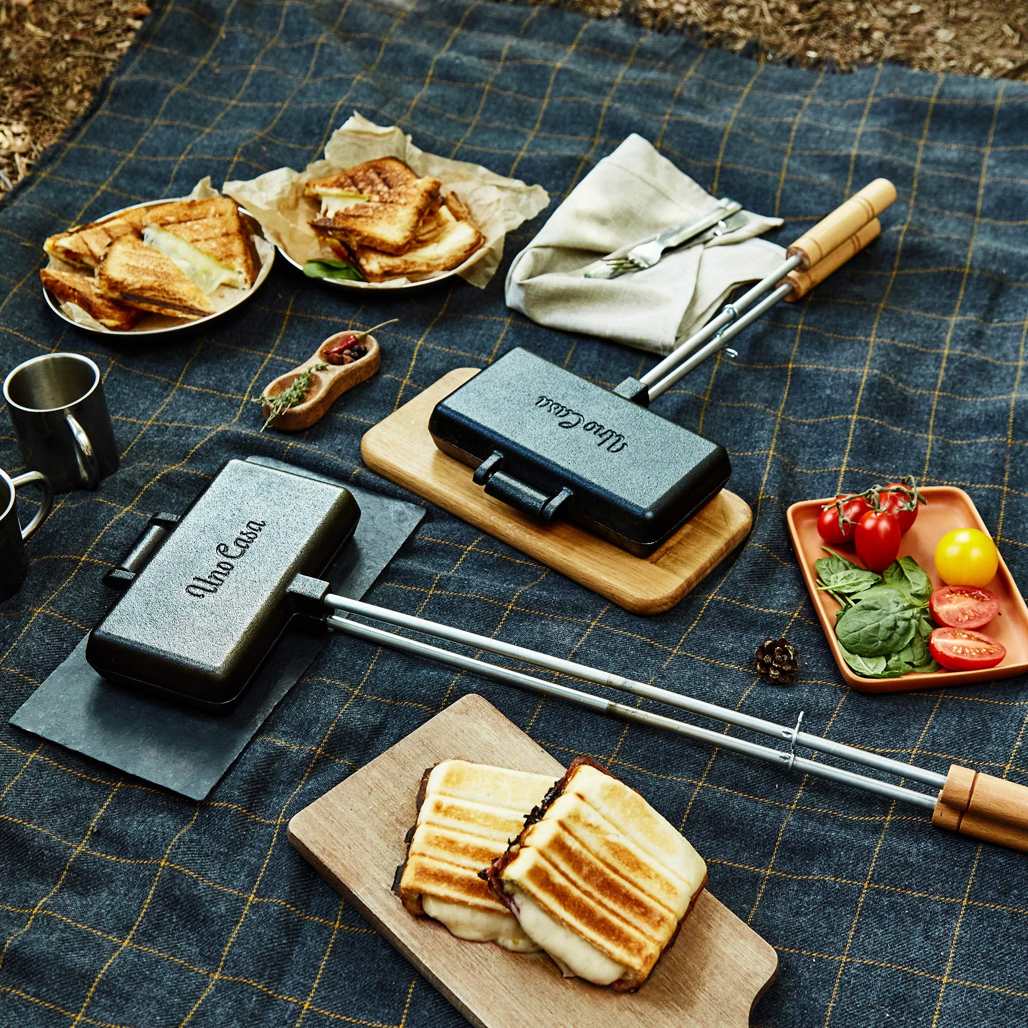 Easy cleanup with hot water after cooking at the campsite