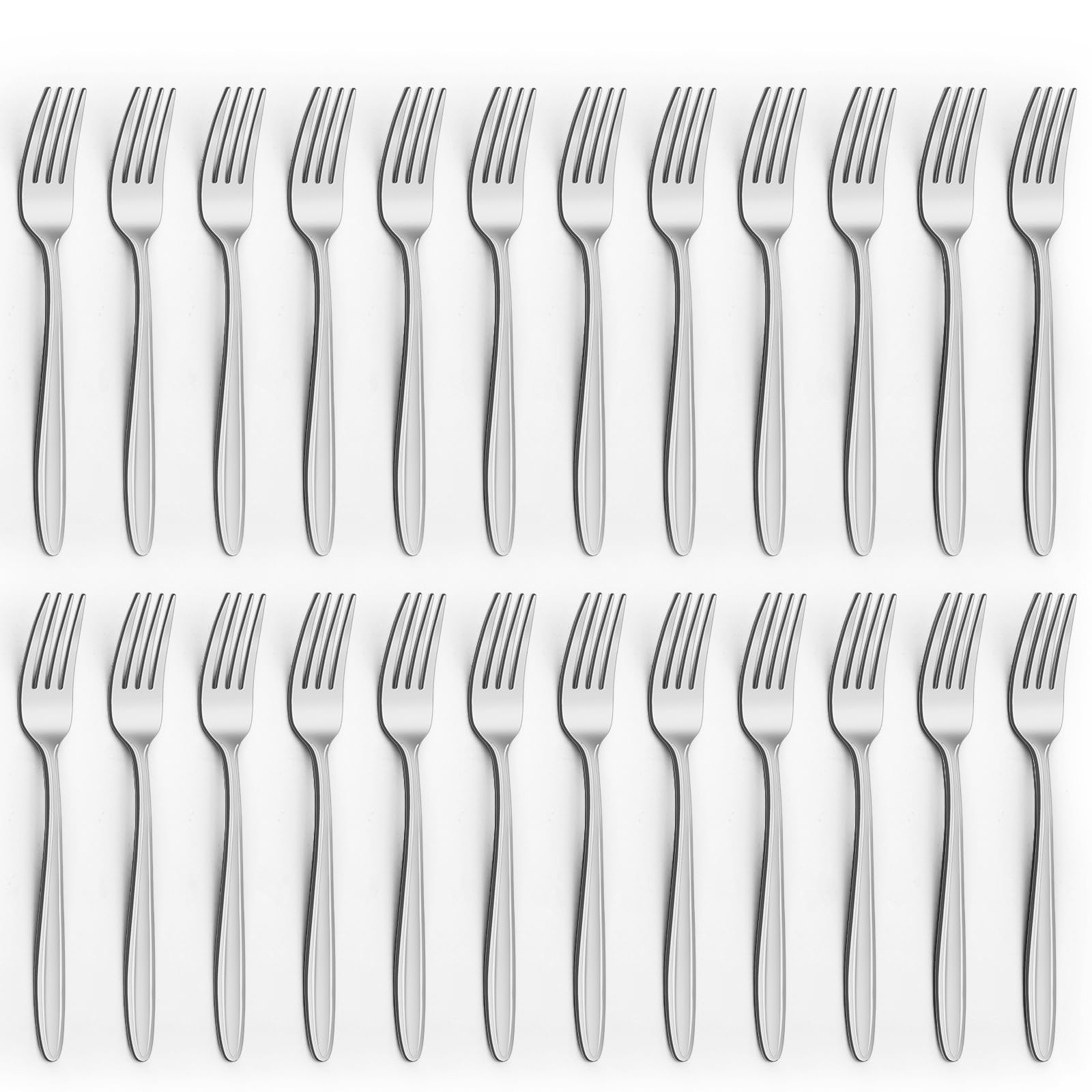 Unokit 24-piece forks set with mirror polish for easy cleaning